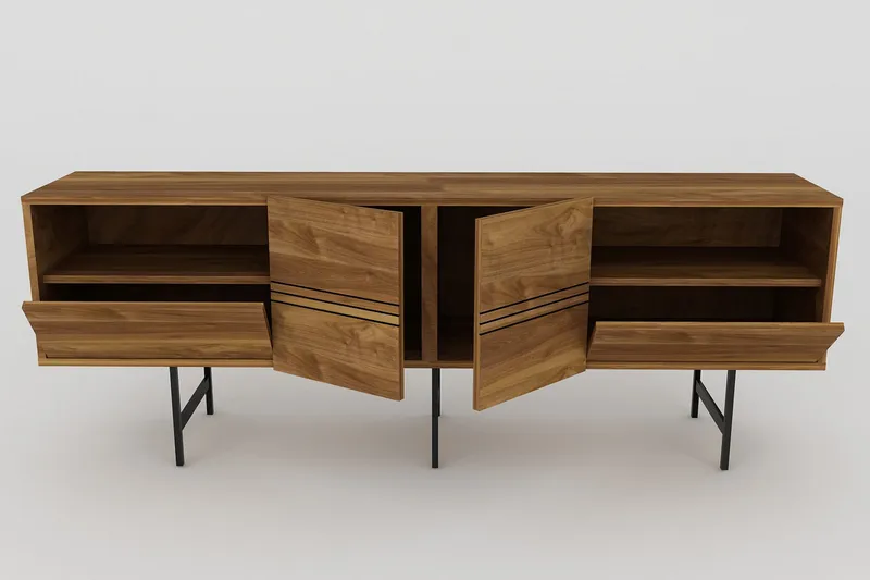 Dasaki Tv-bänk 180 cm - Mörkbrun/Svart - Möbler - Tv möbel & mediamöbel - TV bänk & mediabänk