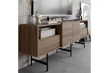 Dasaki Tv-bänk 180 cm - Mörkbrun/Svart - Möbler - Tv möbel & mediamöbel - TV bänk & mediabänk
