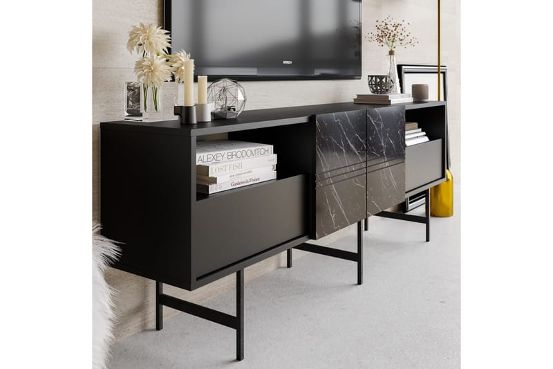 Dasaki Tv-bänk 180 cm - Svart - Möbler - Tv möbel & mediamöbel - TV bänk & mediabänk