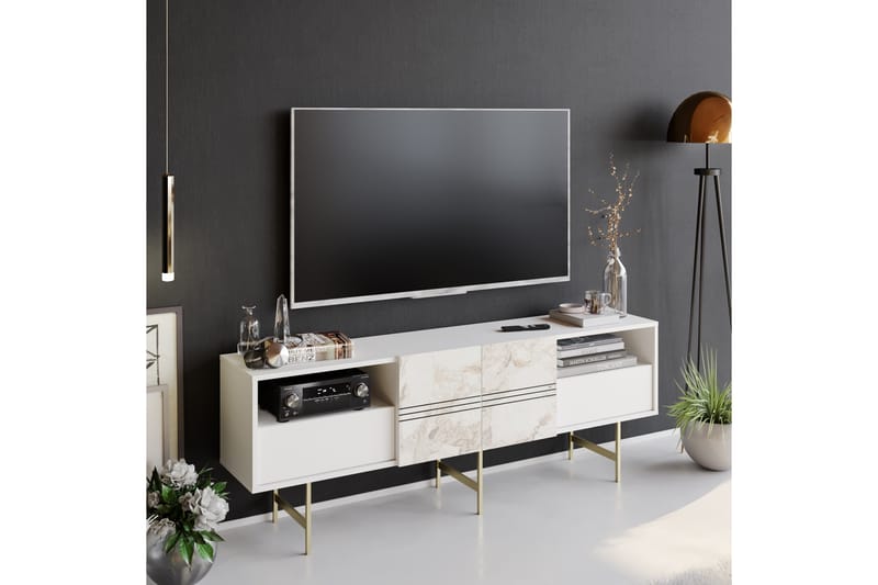 Dasaki Tv-bänk 180 cm - Vit - Möbler - Tv möbel & mediamöbel - TV bänk & mediabänk