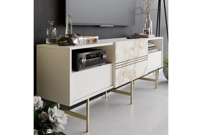 Dasaki Tv-bänk 180 cm - Vit - Möbler - Tv möbel & mediamöbel - TV bänk & mediabänk