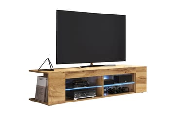 Davalos Golvstående TV Bänk 137 cm med Förvaring i Ek - Brun - Möbler - Tv möbel & mediamöbel - TV bänk & mediabänk