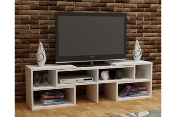 Decorotika Golvstående Utdragbar Tv Bänk 136 cm med Förvaring i Målat Trä - Vit - Möbler - Tv möbel & mediamöbel - TV bänk & mediabänk