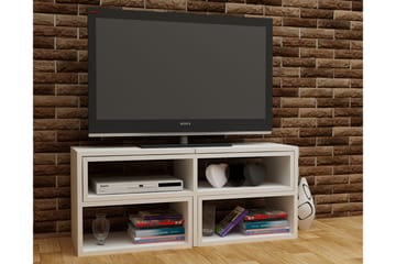 Decorotika Golvstående Utdragbar Tv Bänk 136 cm med Förvaring i Målat Trä - Vit - Möbler - Tv möbel & mediamöbel - TV bänk & mediabänk