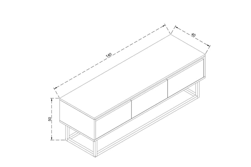 Degerfors TV-bänk 140 cm - Brun - TV bänk & mediabänk