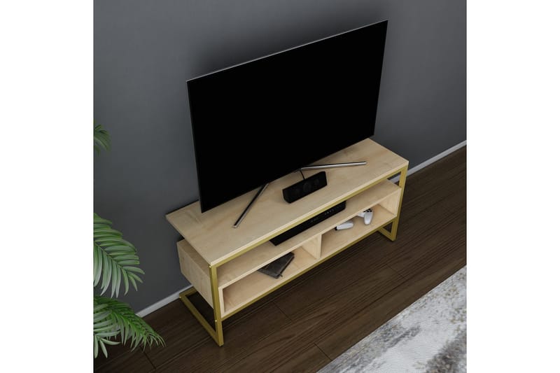 Desgrar Tv-bänk 110x49,9 cm - Guld - Möbler - Tv möbel & mediamöbel - TV bänk & mediabänk