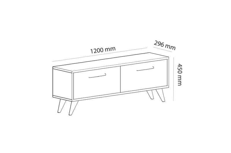 Desgrar Tv-bänk 120x45 cm - Blå - TV bänk & mediabänk