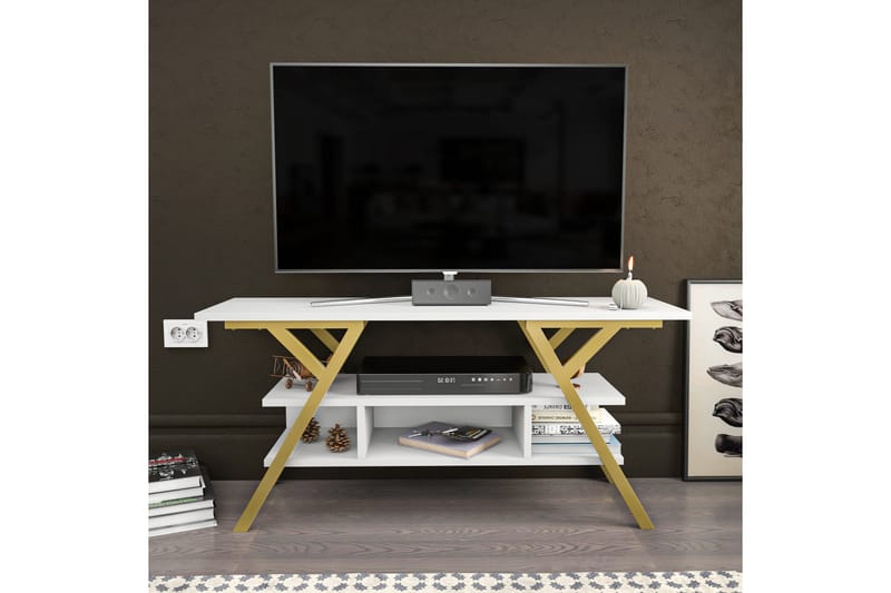 Desgrar Tv-bänk 120x55 cm - Guld - TV bänk & mediabänk