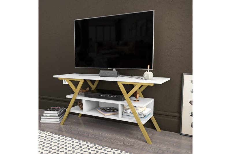 Desgrar Tv-bänk 120x55 cm - Guld - Möbler - Tv möbel & mediamöbel - TV bänk & mediabänk
