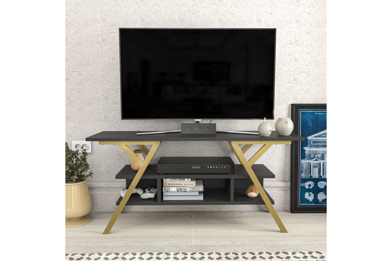 Desgrar Tv-bänk 120x55 cm - Guld - Möbler - Tv möbel & mediamöbel - TV bänk & mediabänk