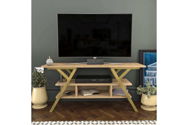 Desgrar Tv-bänk 120x55 cm - Guld - Möbler - Tv möbel & mediamöbel - TV bänk & mediabänk