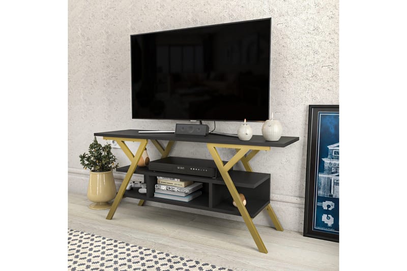 Desgrar Tv-bänk 120x55 cm - Guld - Möbler - Tv möbel & mediamöbel - TV bänk & mediabänk