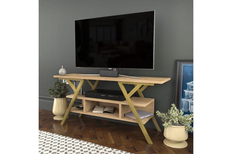 Desgrar Tv-bänk 120x55 cm - Guld - Möbler - Tv möbel & mediamöbel - TV bänk & mediabänk