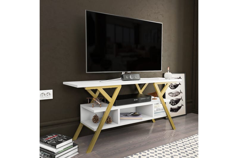 Desgrar Tv-bänk 120x55 cm - Guld - Möbler - Tv möbel & mediamöbel - TV bänk & mediabänk