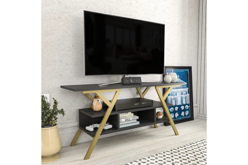 Desgrar Tv-bänk 120x55 cm - Guld - Möbler - Tv möbel & mediamöbel - TV bänk & mediabänk