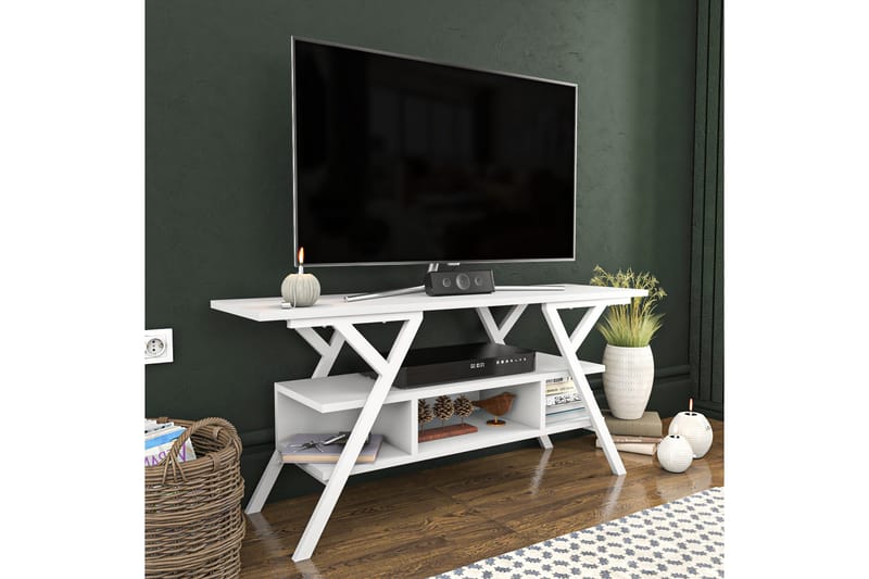 Desgrar Tv-bänk 120x55 cm - Vit - TV bänk & mediabänk