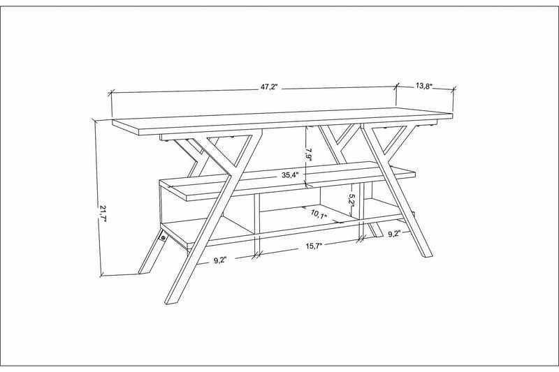 Desgrar Tv-bänk 120x55 cm - Vit - Möbler - Tv möbel & mediamöbel - TV bänk & mediabänk