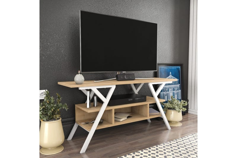 Desgrar Tv-bänk 120x55 cm - Vit - Möbler - Tv möbel & mediamöbel - TV bänk & mediabänk