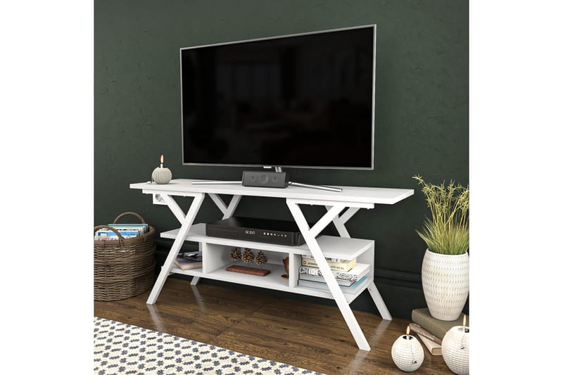 Desgrar Tv-bänk 120x55 cm - Vit - Möbler - Tv möbel & mediamöbel - TV bänk & mediabänk
