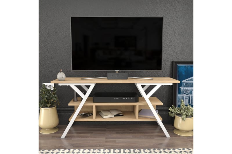Desgrar Tv-bänk 120x55 cm - Vit - Möbler - Tv möbel & mediamöbel - TV bänk & mediabänk