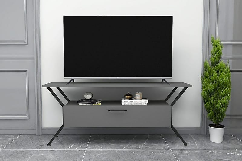 Desgrar Tv-bänk 124x54 cm - Antracit - Möbler - Tv möbel & mediamöbel - TV bänk & mediabänk