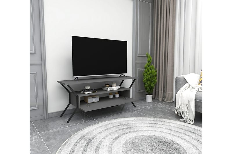 Desgrar Tv-bänk 124x54 cm - Antracit - Möbler - Tv möbel & mediamöbel - TV bänk & mediabänk