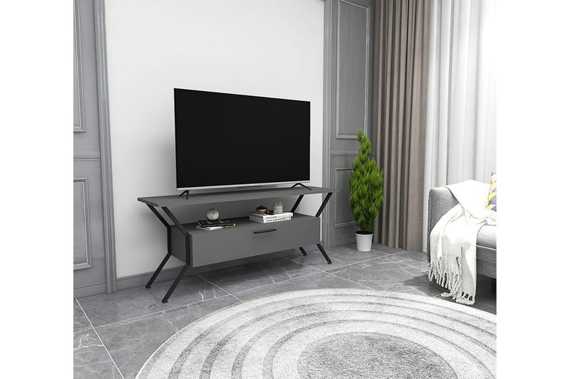 Desgrar Tv-bänk 124x54 cm - Antracit - Möbler - Tv möbel & mediamöbel - TV bänk & mediabänk