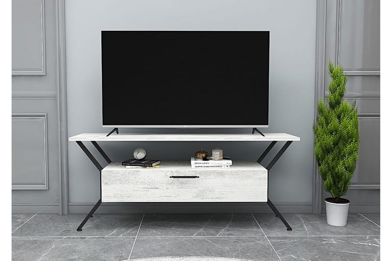 Desgrar Tv-bänk 124x54 cm - Grå - Möbler - Tv möbel & mediamöbel - TV bänk & mediabänk