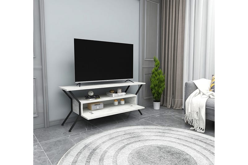 Desgrar Tv-bänk 124x54 cm - Grå - Möbler - Tv möbel & mediamöbel - TV bänk & mediabänk