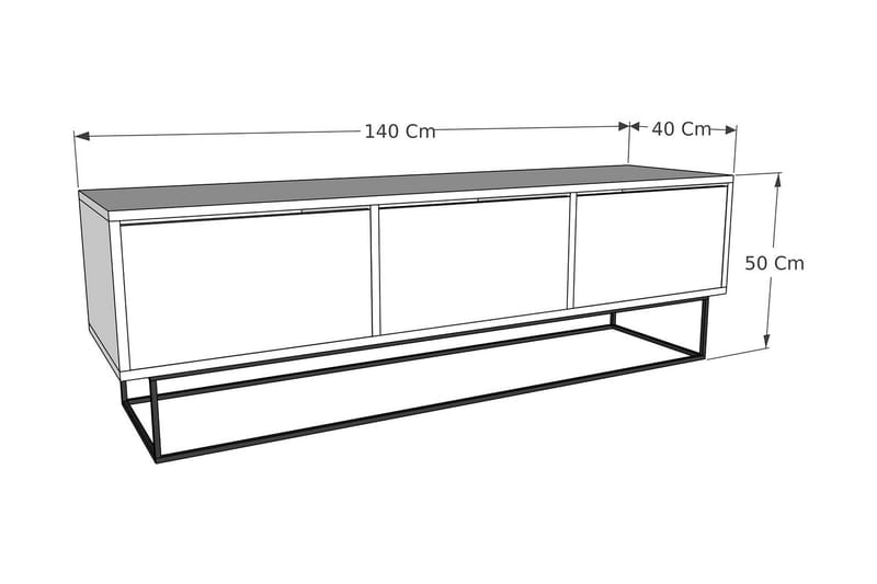 Desgrar Tv-bänk 140x50 cm - Brun - TV bänk & mediabänk