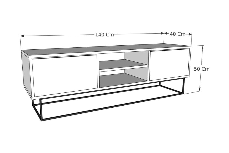 Desgrar Tv-bänk 140x50 cm - Brun - TV bänk & mediabänk