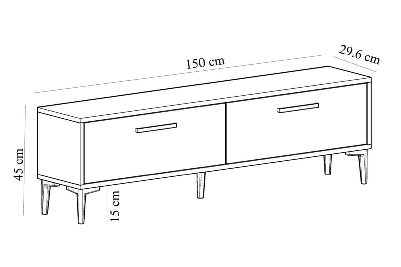 Desgrar Tv-bänk 150x45 cm - Antracit - TV bänk & mediabänk