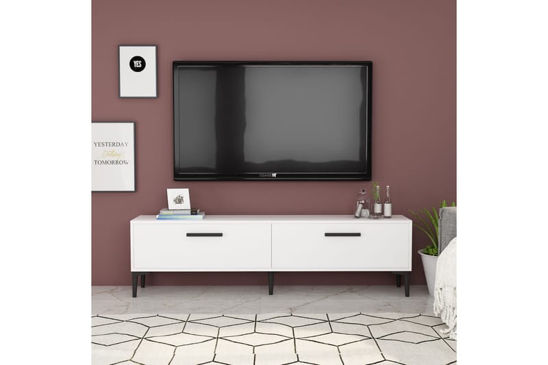 Desgrar Tv-bänk 150x45 cm - Vit - TV bänk & mediabänk