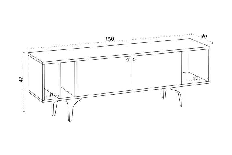 Desgrar Tv-bänk 150x47 cm - Blå - Möbler - Tv möbel & mediamöbel - TV bänk & mediabänk