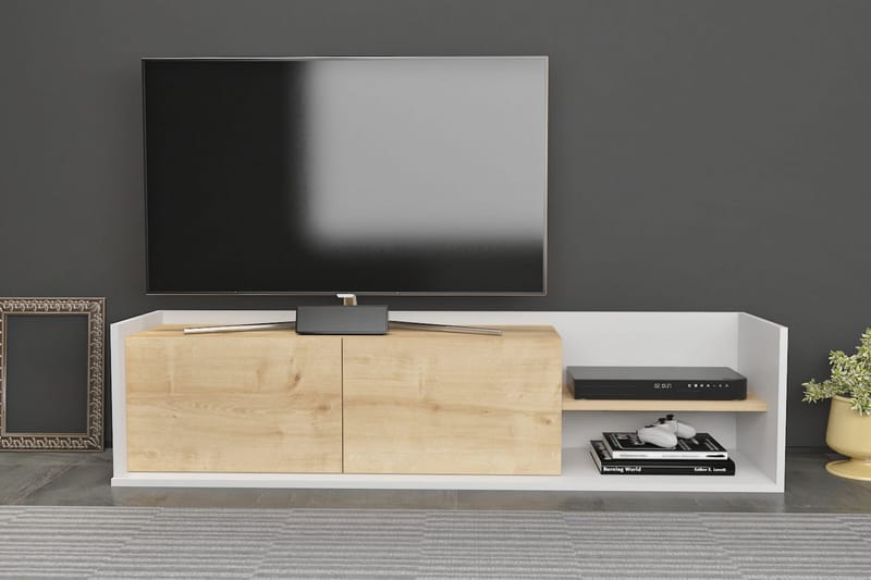 Desgrar Tv-bänk 160x36,8 cm - Vit - TV bänk & mediabänk