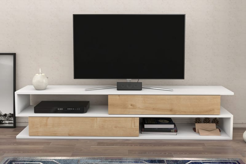 Desgrar Tv-bänk 160x38,6 cm - Vit - TV bänk & mediabänk