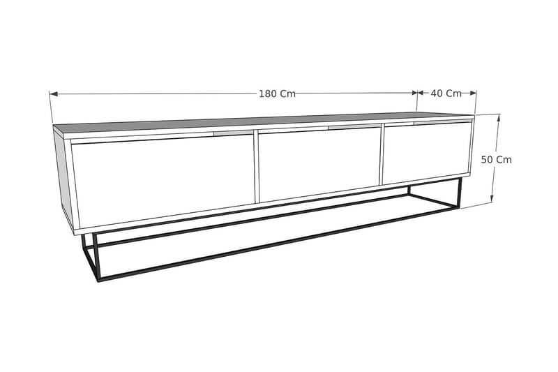 Desgrar Tv-bänk 180x50 cm - Flerfärgad - TV bänk & mediabänk