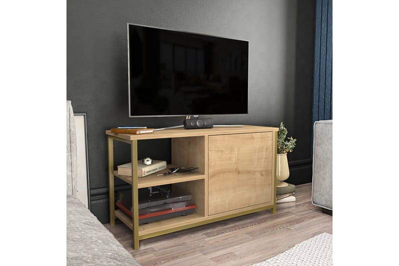 Desgrar Tv-bänk 89,6x50,8 cm - Guld - Möbler - Tv möbel & mediamöbel - TV bänk & mediabänk