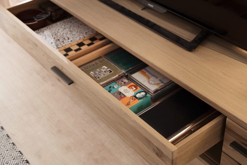 Dimoff TV-Bänk 210 cm - Ek/Antracit - Möbler - Tv möbel & mediamöbel - TV bänk & mediabänk