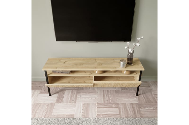Doeworr Tv-bänk 140 cm - Natur - Möbler - Tv möbel & mediamöbel - TV bänk & mediabänk