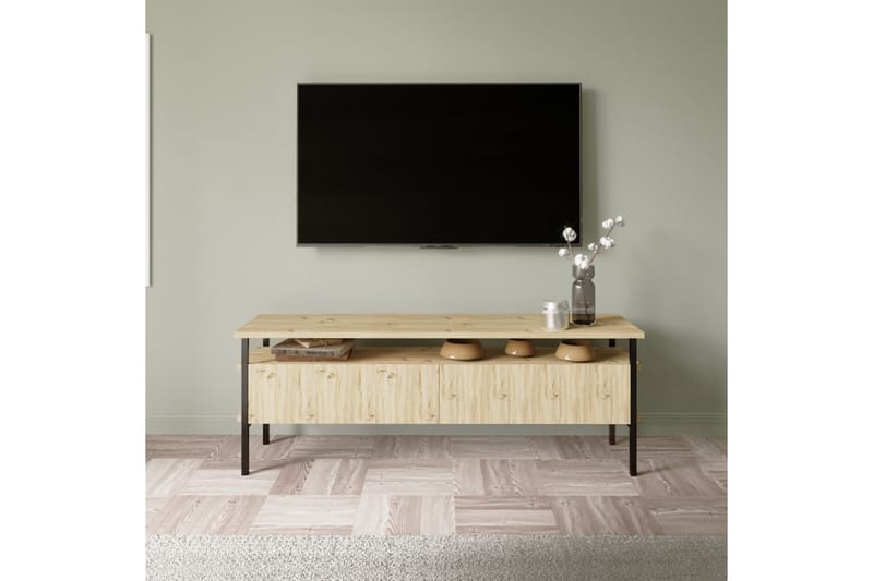Doeworr Tv-bänk 140 cm - Natur - Möbler - Tv möbel & mediamöbel - TV bänk & mediabänk
