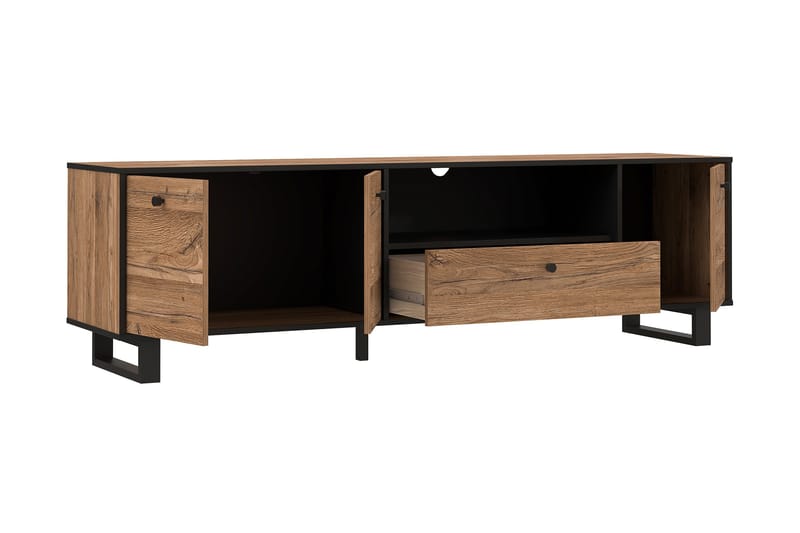 Donmills Tv-bänk 180 cm - Brun/Svart - Möbler - Tv möbel & mediamöbel - TV bänk & mediabänk