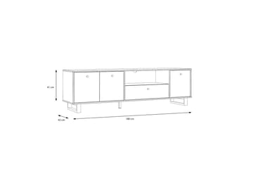 Donmills Tv-bänk 180 cm - Brun/Svart - Möbler - Tv möbel & mediamöbel - TV bänk & mediabänk