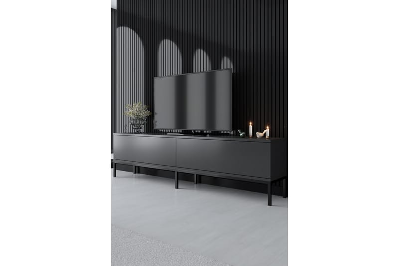 Dorlord Tv-bänk 180 cm - Grå/Svart - Möbler - Tv möbel & mediamöbel - TV bänk & mediabänk