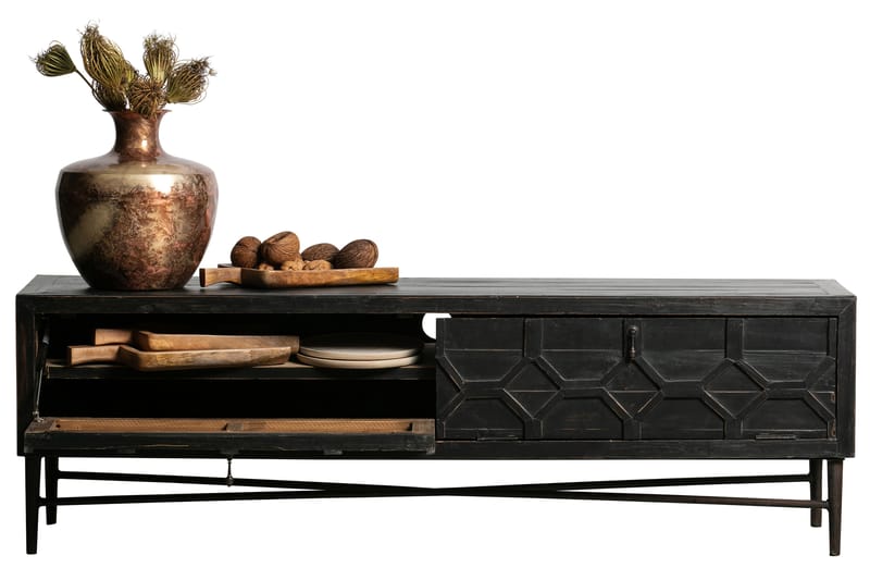 Durrey TV-bänk 160 cm - Svart - Möbler - Tv möbel & mediamöbel - TV bänk & mediabänk
