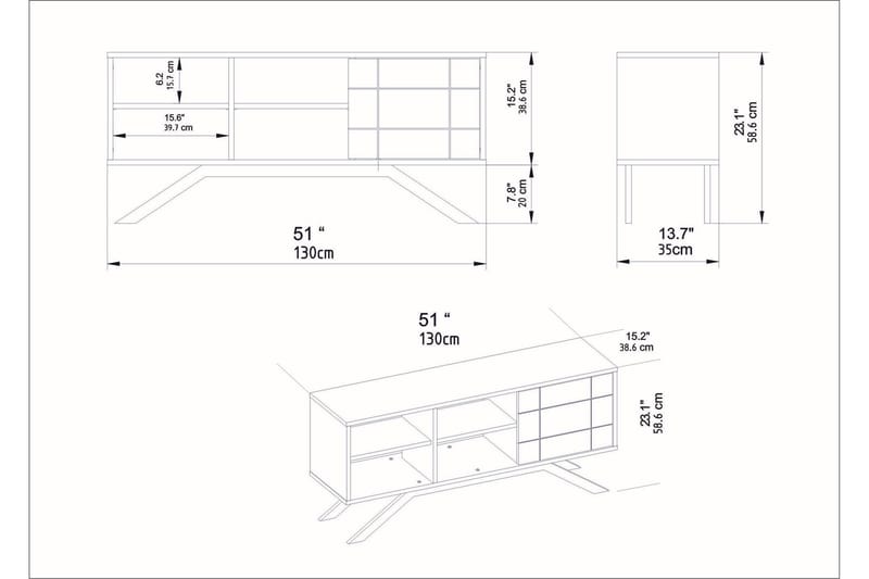 Einbeck Tv-bänk 130 cm - Svart - Möbler - Tv möbel & mediamöbel - TV bänk & mediabänk