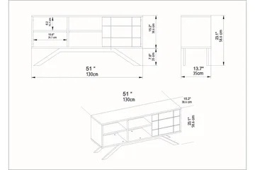 Einbeck Tv-bänk 130 cm - Svart - Möbler - Tv möbel & mediamöbel - TV bänk & mediabänk