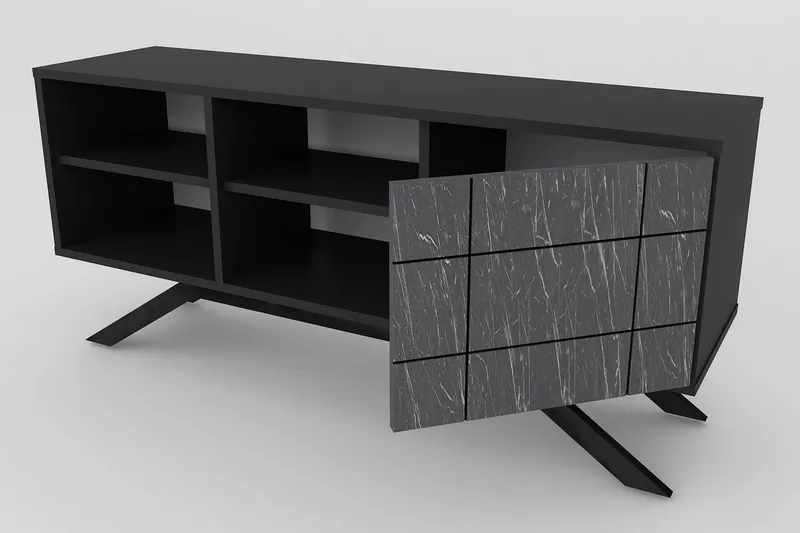 Einbeck Tv-bänk 130 cm - Svart - Möbler - Tv möbel & mediamöbel - TV bänk & mediabänk