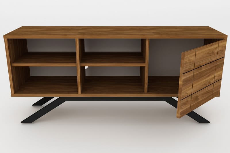 Einbeck Tv-bänk 130 cm - Svart/Mörkbrun - Möbler - Tv möbel & mediamöbel - TV bänk & mediabänk
