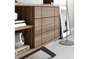 Einbeck Tv-bänk 130 cm - Svart/Mörkbrun - Möbler - Tv möbel & mediamöbel - TV bänk & mediabänk